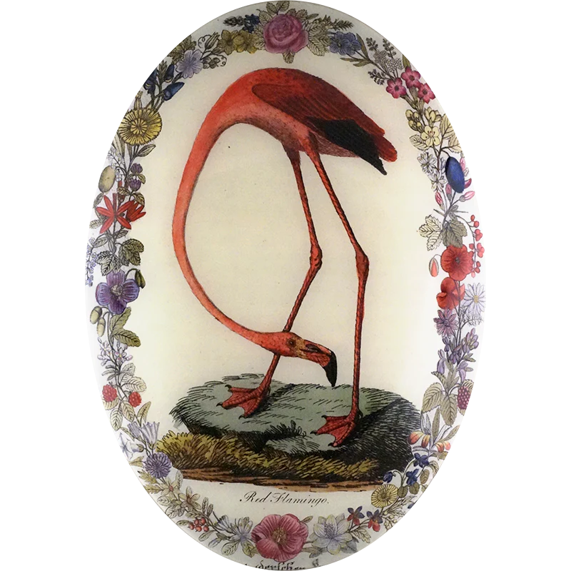 Flamingo with Flowers (Convex)