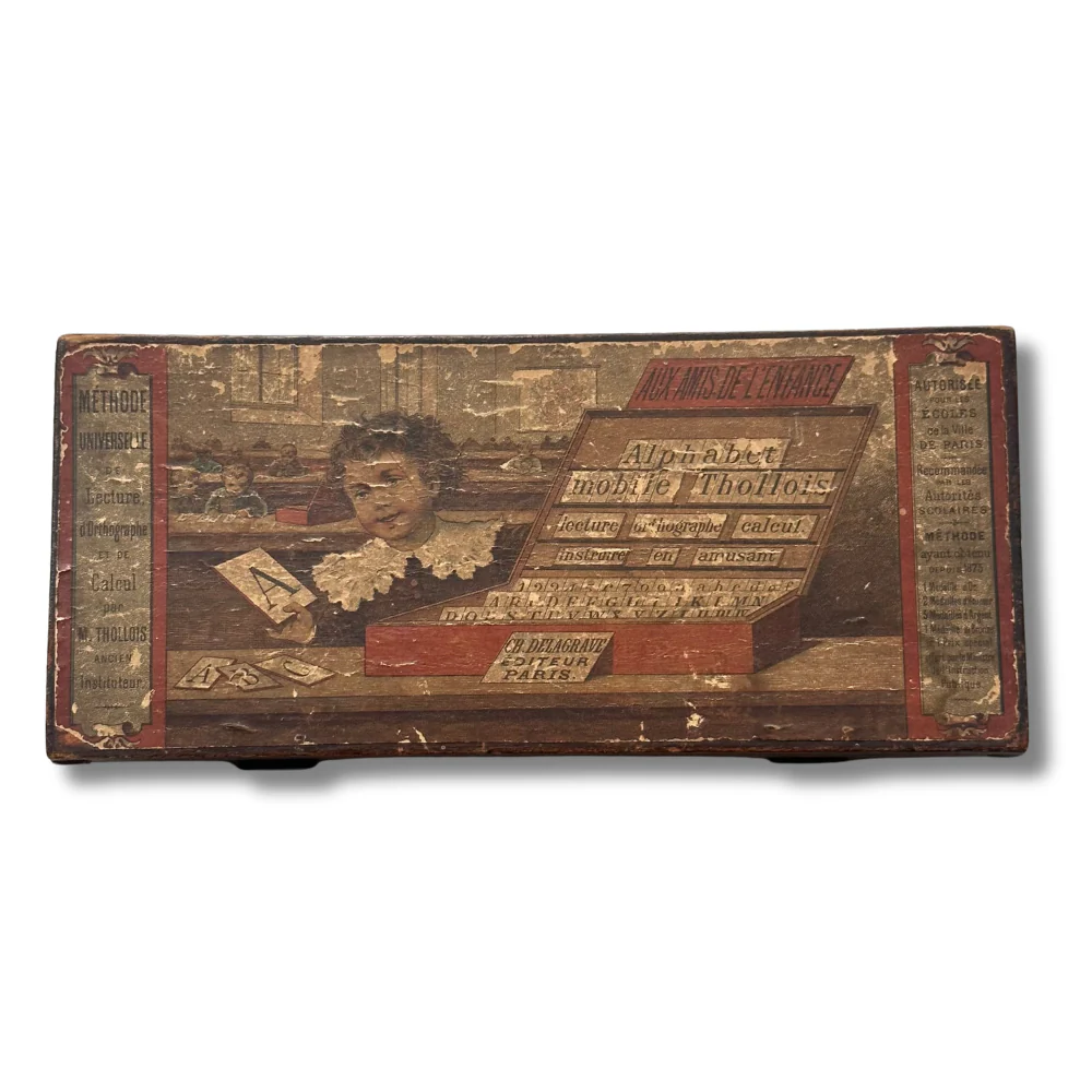 19th-century Alphabet Mobile Thollis Tin Letter Game