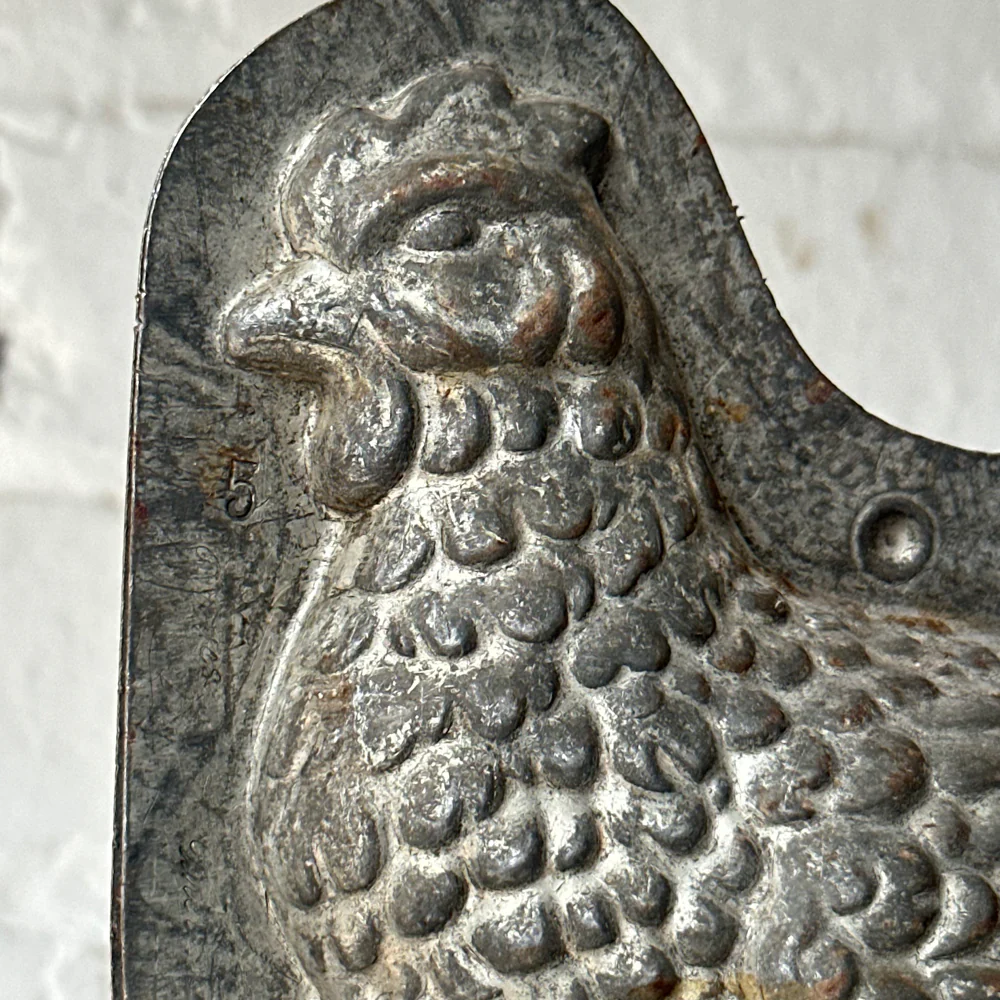 Antique Chocolate Hen Tin Mold (#48) - Image 2