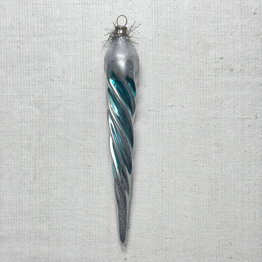 Blue Icicle Ornament