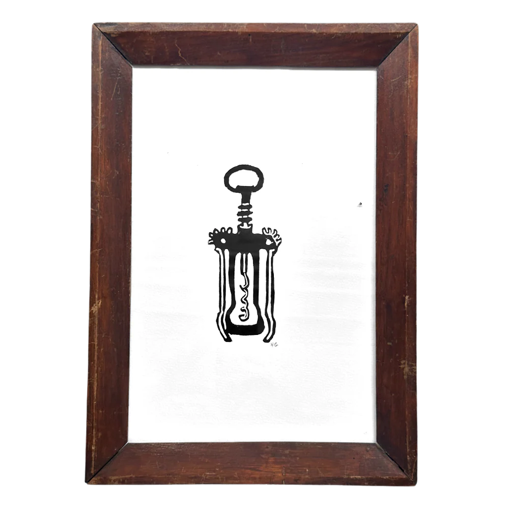 "Corkscrew" in an Antique Frame