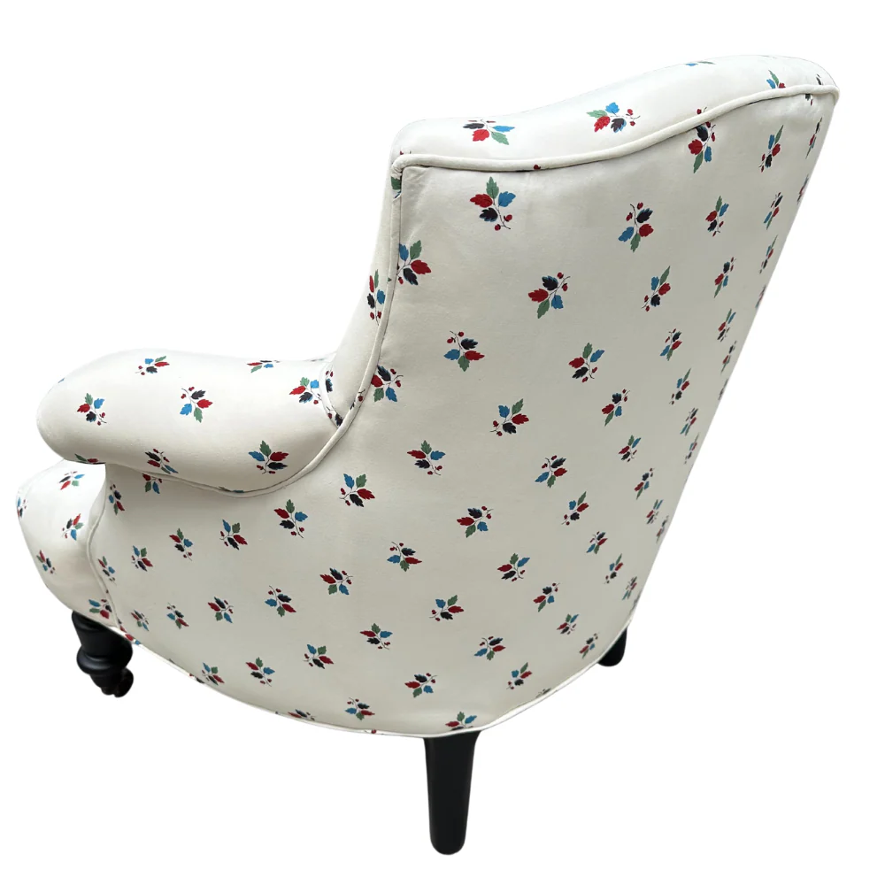 Custom Baronet Chair in Décors Barbares Feuilles Nina Fabric - Image 4