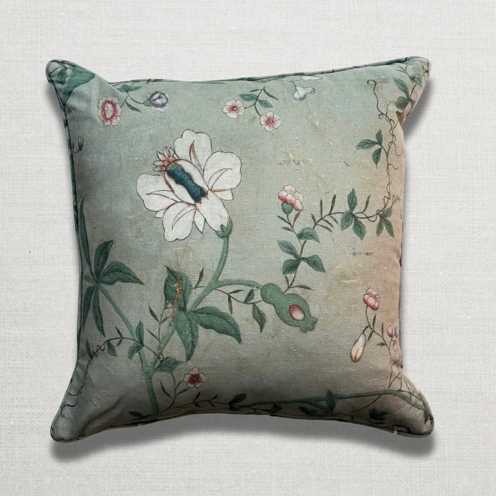 Custom John Derian for Pierre Frey "Le Paravent Chinois" Pillow in Original Green (#27)
