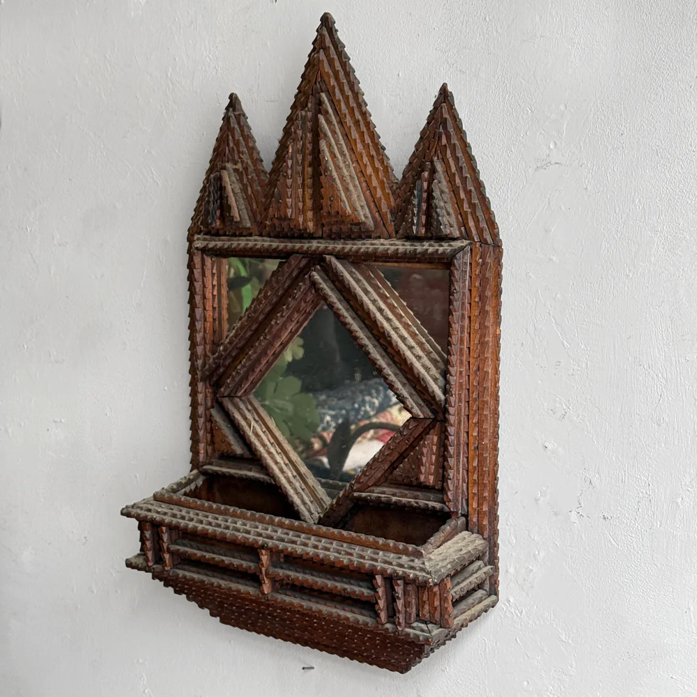 Early 20th-century Tramp Art Wall Hanging