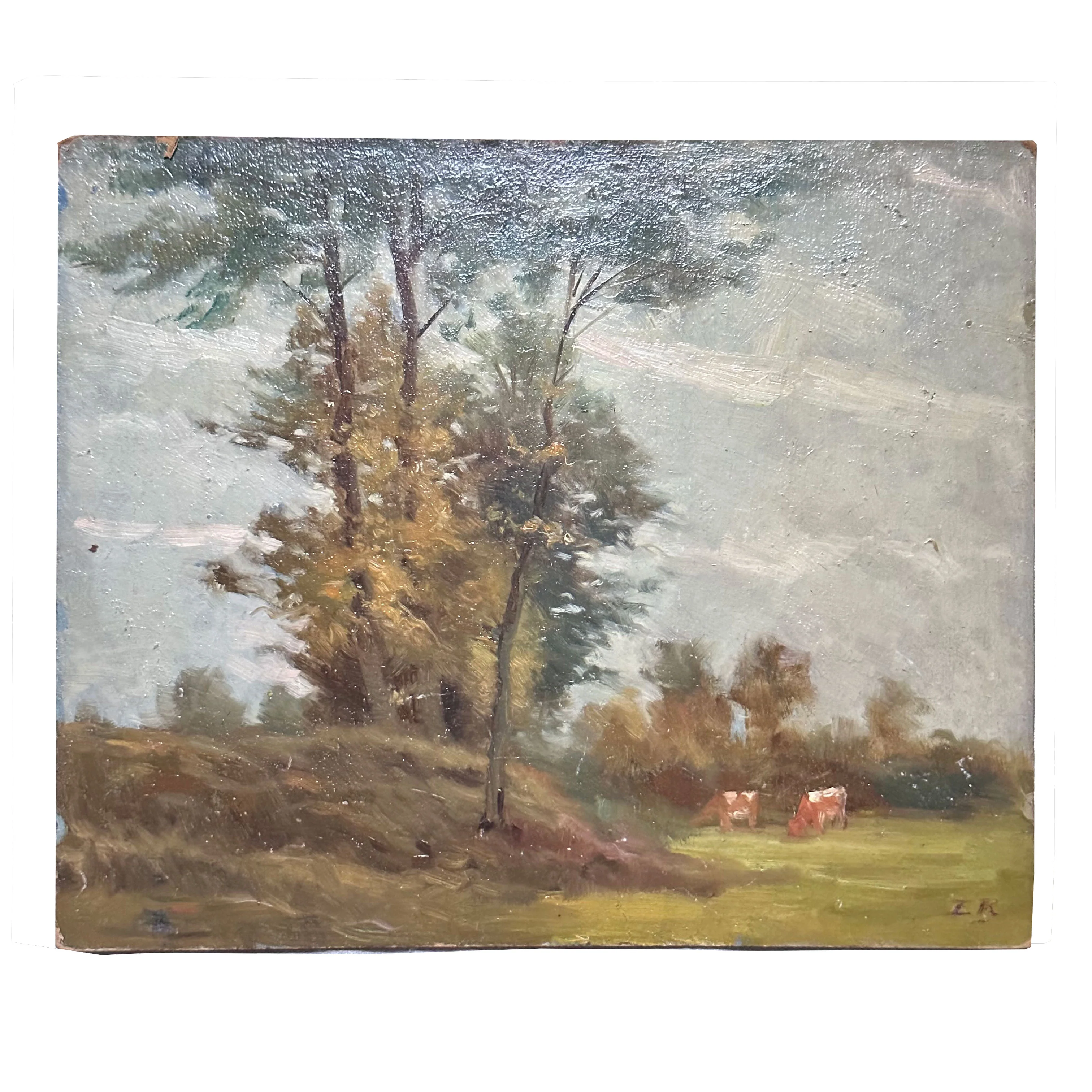 Evert Rabbers Landscape Painting (2340)