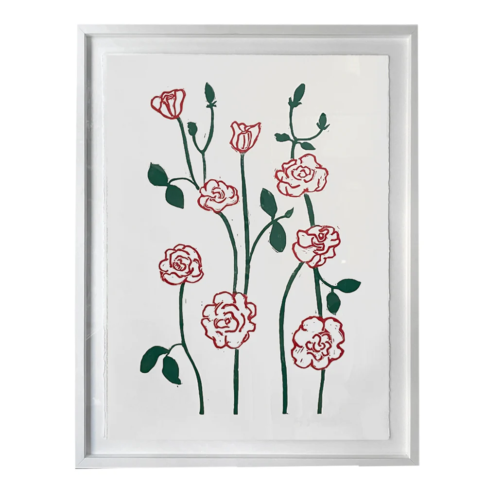 Green and Red Roses