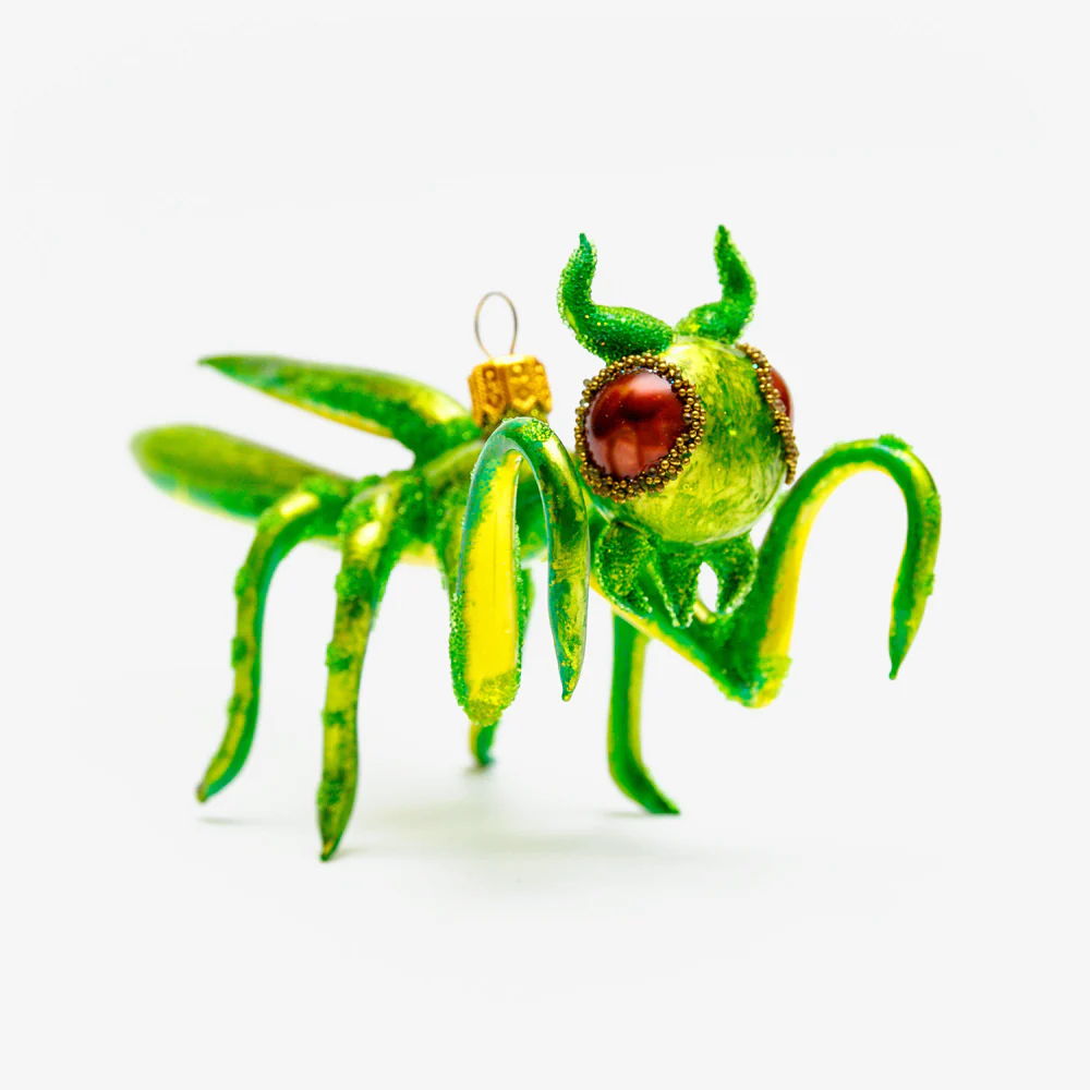 Green Praying Mantis Ornament