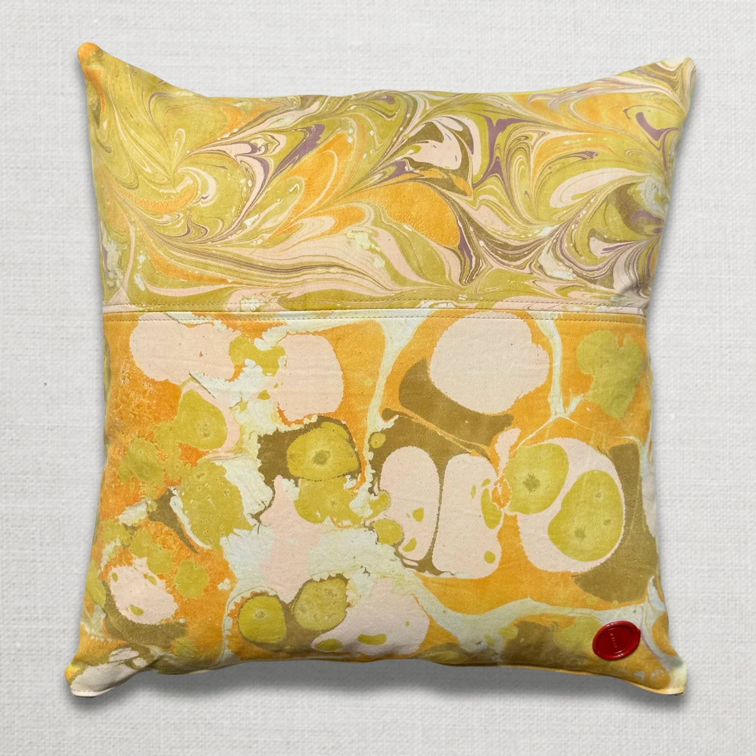 Hand Marbled One-of-a-Kind Pillow (SW05)