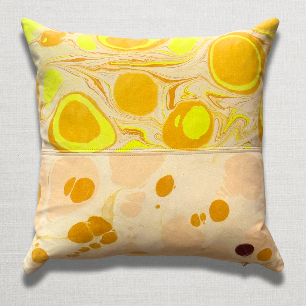 Hand Marbled One-of-a-Kind Pillow (SW724)
