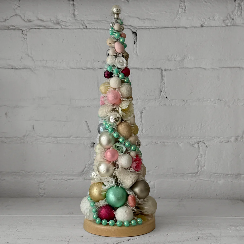Large Nostalgic Decorated Brush Tree
