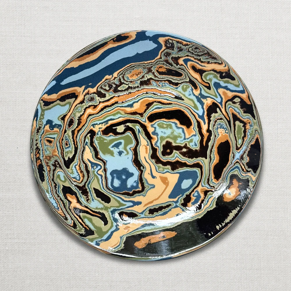 Marbled Dinner Plate in Papeete (PP #717)