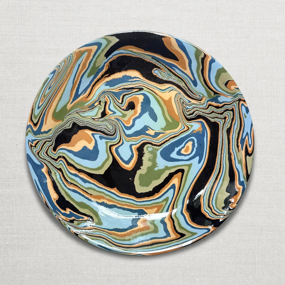 Marbled Dinner Plate in Papeete (PP #718)