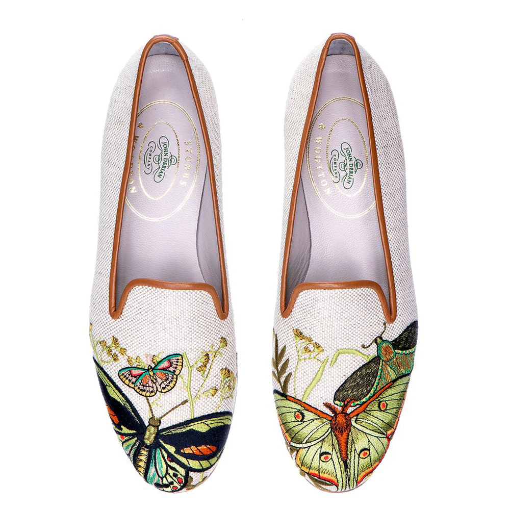 Mariposas Linen Slipper