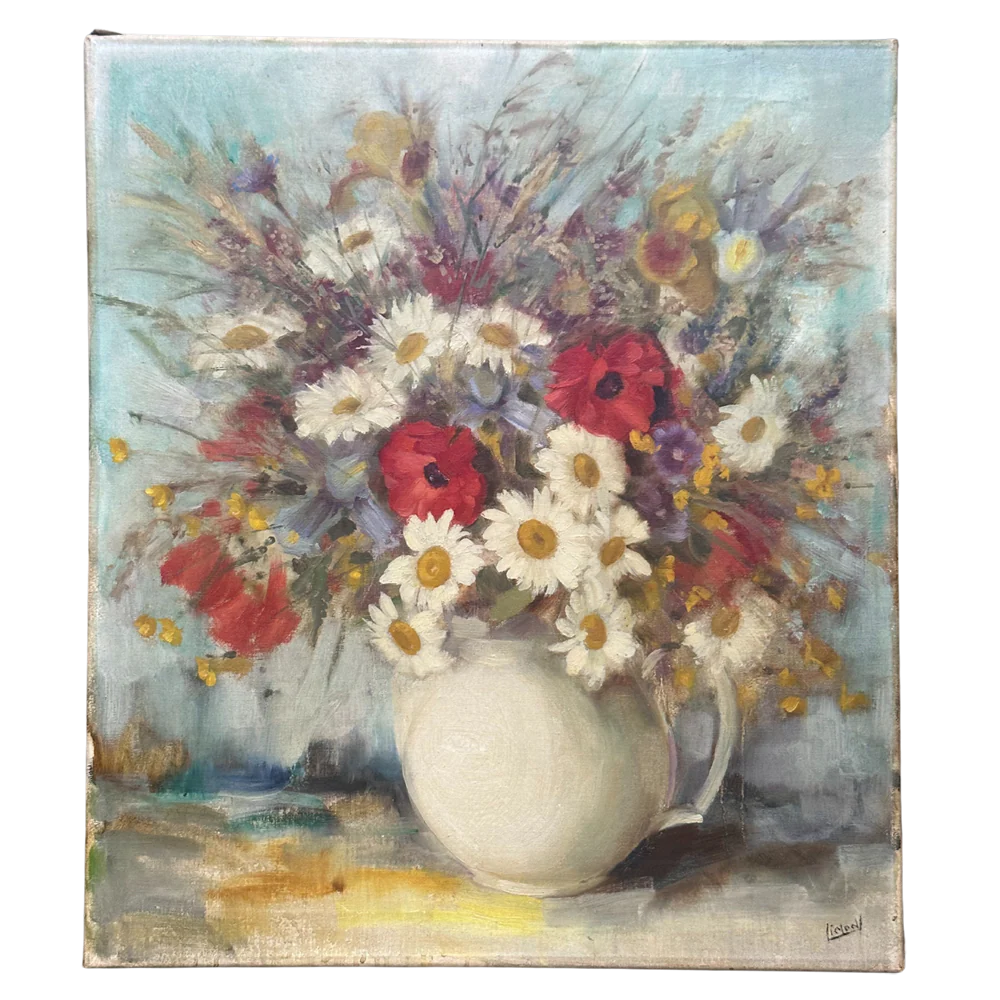 Mid 20th-century Dutch Floral Still Life Painting