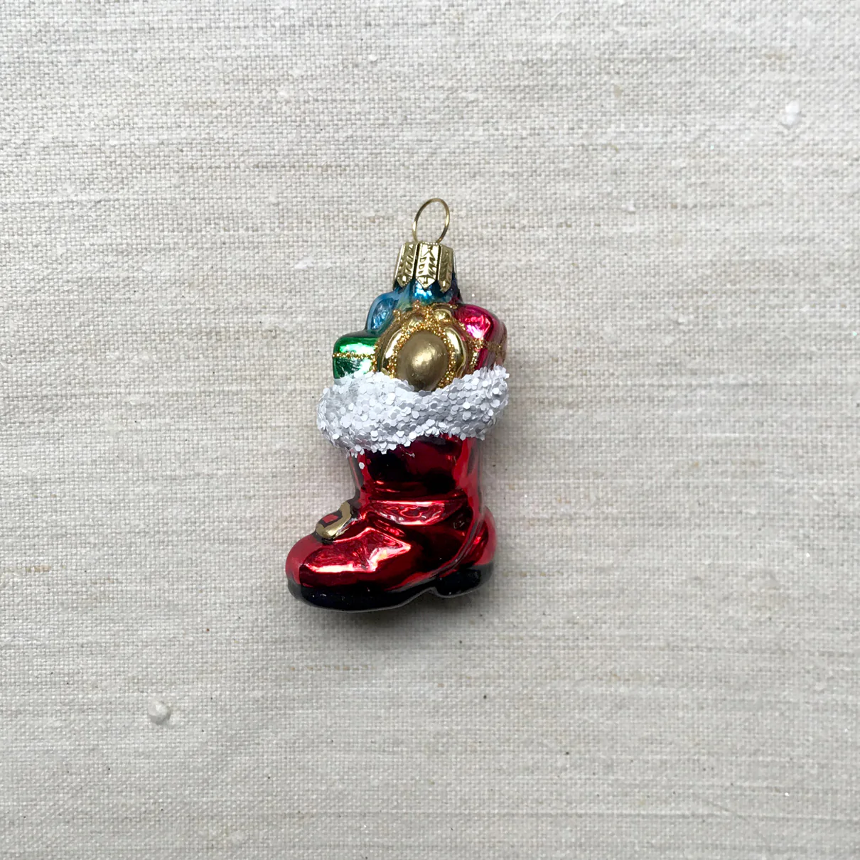 Small  Red Boot Ornament