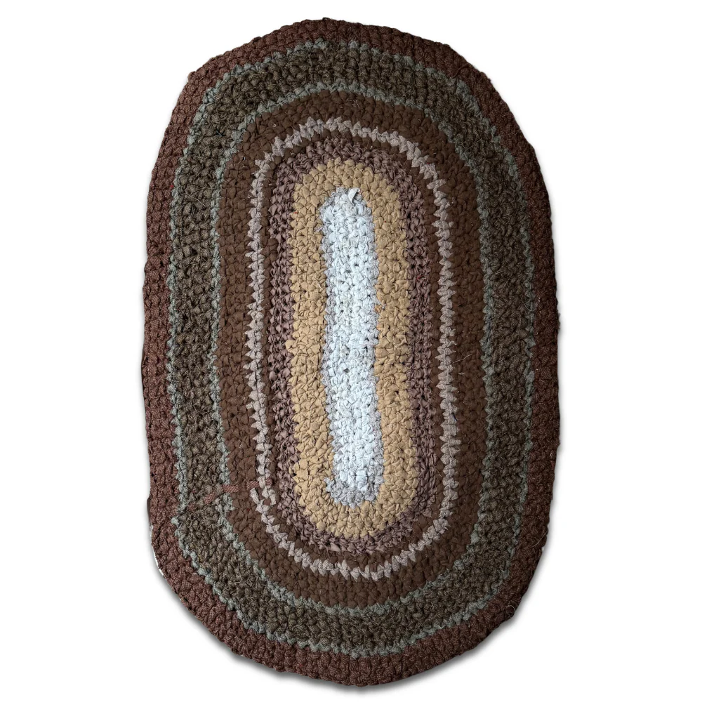 Olly Crocheted Vintage Wool Suit Rug #4