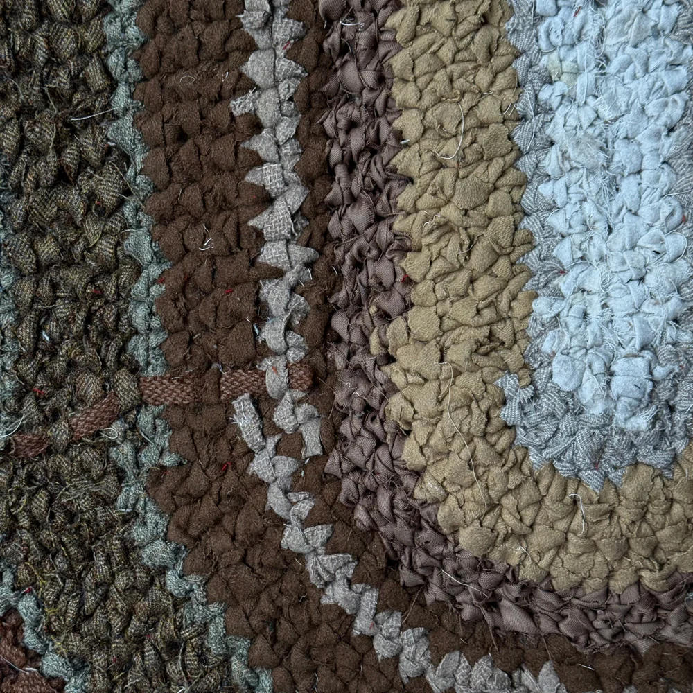 Olly Crocheted Vintage Wool Suit Rug #4 - Image 2