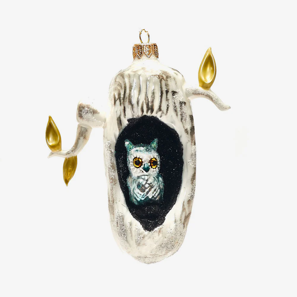 Owl In Tree Hole Ornament