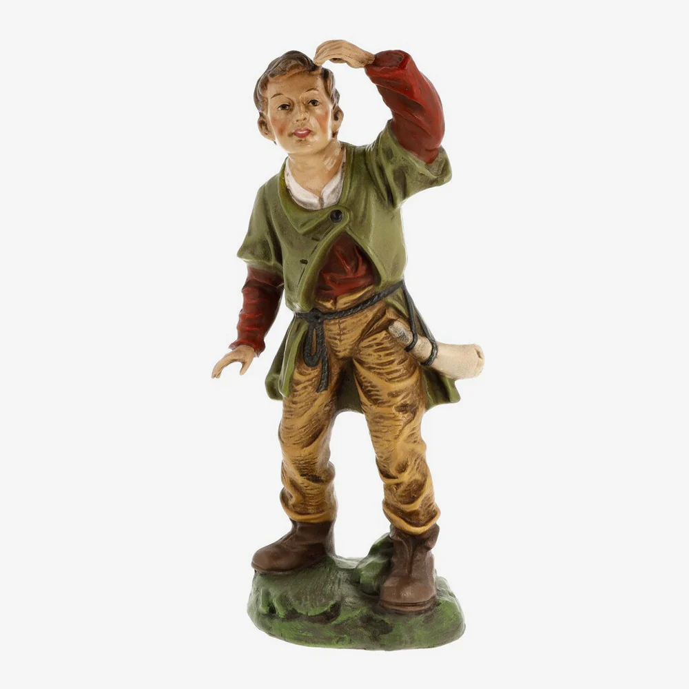 Peering Shepard Nativity Figure