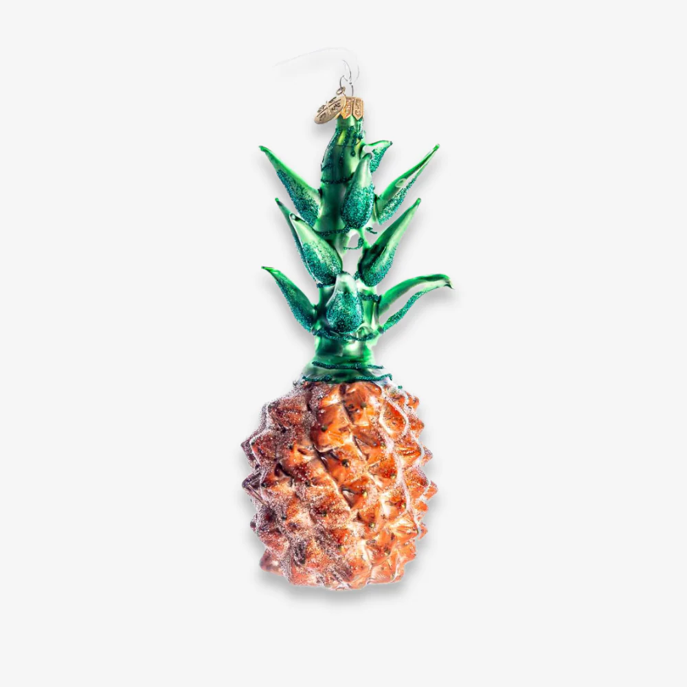 Pineapple With Leaves Ornament