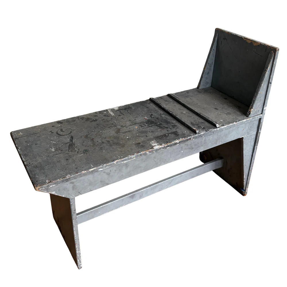 Set of Six Early 20th Century Wooden Art School Benches
