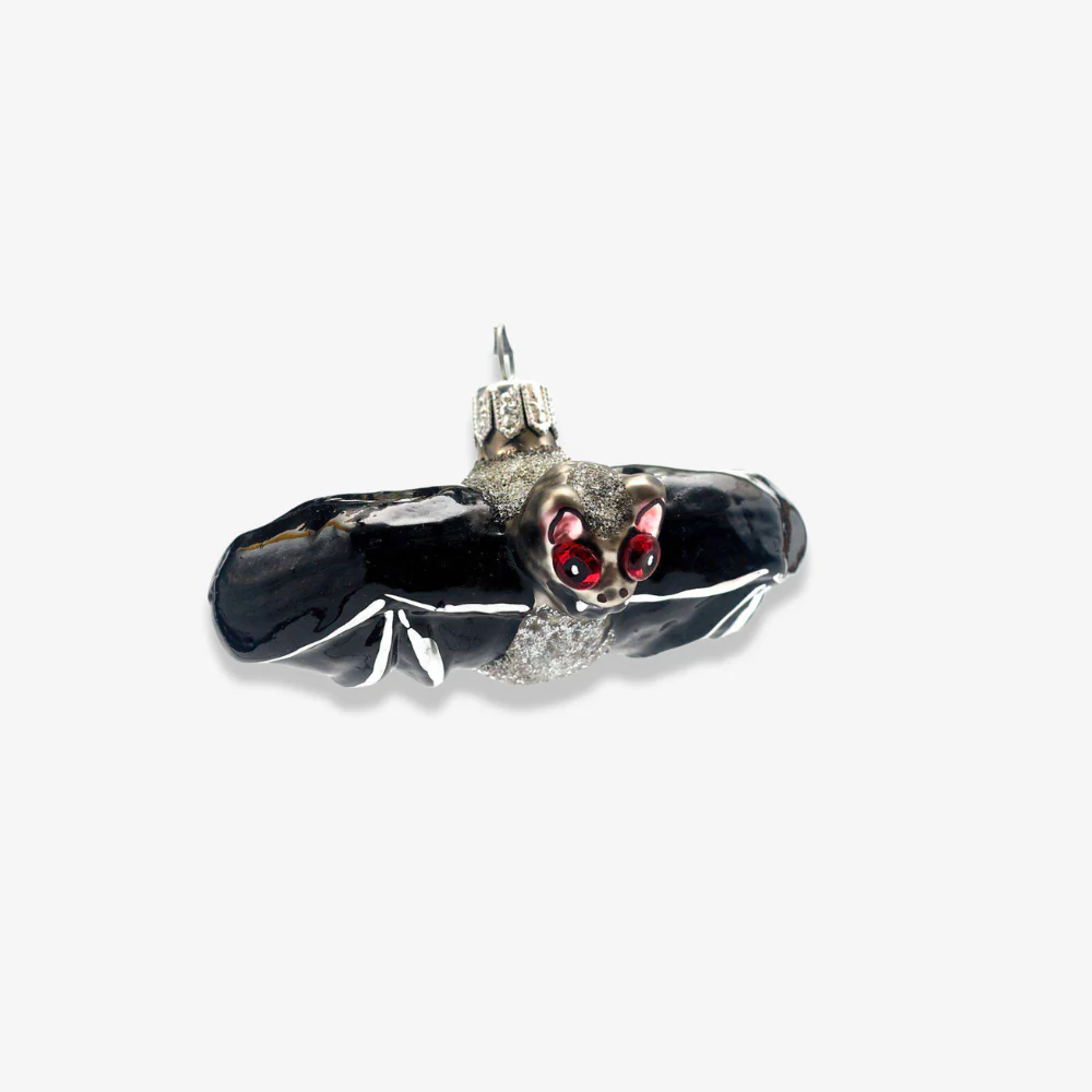 Small Black Flying Bat Ornament