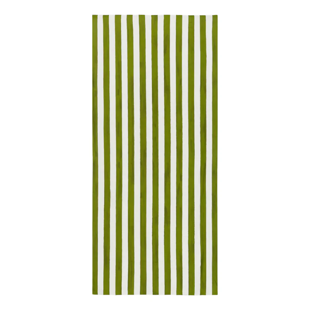 Summerill & Bishop Avocado & White Striped Tablecloth